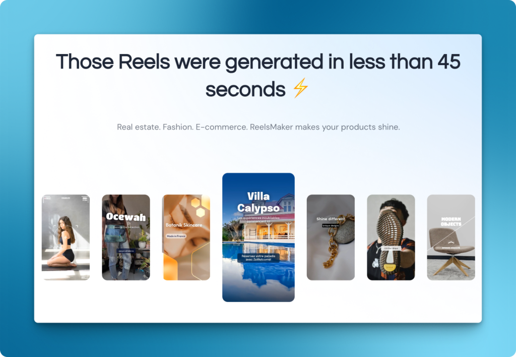 Reelsmaker.ai, our AI tool that transforms your Airbnb ad URL into a vertical video for Instagram and TikTok