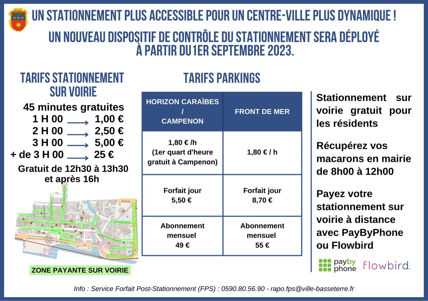 règles de stationnement à Basse-Terre Guadeloupe parking